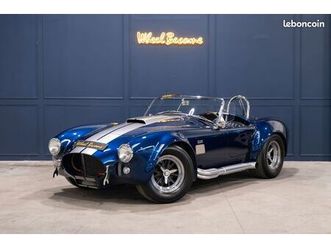 ac cobra superformance 427 sc v8 ford 402ci 515cv -immat france -moteur roush -carbu holley -boite 5 -combinés-filetés -frein disques willwood