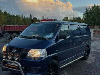 hiace van 2.5td ** läpijuostava / alv / koukku / lohko+sisä / ruostesuojattu! / vaneroitu / koukku / hifit / putket **