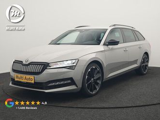 skoda superb combi - 1.4 tsi iv sportline phev 218pk dealer o.h. phev | trekhaak af fabriek | adaptive cruise |