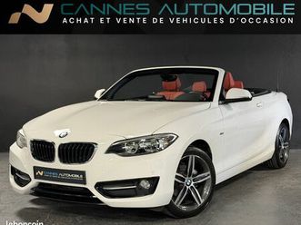 bmw serie 2 cabriolet 218i sport 136ch bvm6 1er main sieges cuir camera keylessgo etat exceptionnel