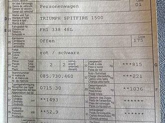 triumph spitfire 1500 veteranenfahrzeug canton thurgovie - tutti.ch