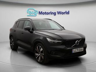 volvo xc40 1.5h t5 twin engine recharge 10.7kwh r-design pro suv 5dr petrol plug-in hybrid auto euro 6 (start/stop) (262 ps)