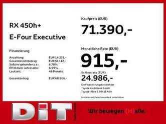 lexus rx 450h + e-four executive line panoramaglasdach