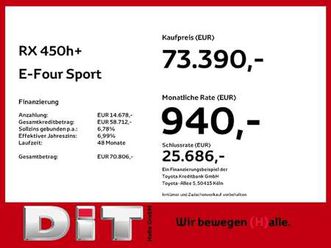 lexus rx 450h + e-four sport design panoramaglasdach
