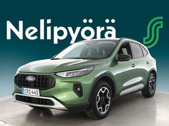 ford kuga 2,5 hybrid (hev) 183hv cvt awd active x - | 1om. suomi-auto | merkkiliikkeen huoltokirja | vetokoukku | winter pack | metalliväri | - s-etukortilla bo