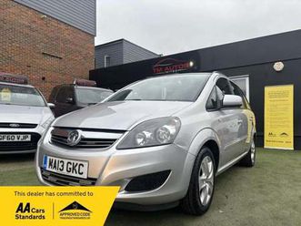 2013 vauxhall zafira 1.6 16v exclusiv euro 5 5dr petrol