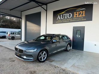 volvo v90 2.0 d4 190 ch inscription bva|toit pano|key less|camera|sieges elect chauff|feux directionnels| attelage| 2eme main origine fr|entretien complet|courr