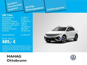 t-roc r 2.0 tsi 4 mot leder iq.light iq.drive parkassist rearview eklappe app dsg
