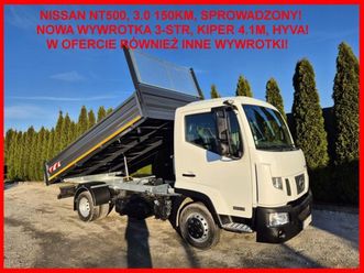 nissan nissan nt500 3.0 150km wywrotka 3-str, kiper 4.1m, atleon, bez koro