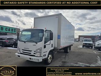 2021 isuzu npr-hd 20ft box - v8 gasoline - ramp - 96 high box
