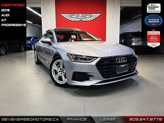 audi a7 * progressive/lowkms/certified/finance * carfax *